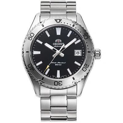 Pre-owned Orient Mako Sports Rn-ac0q01b Black Dial Automatic Mechanical Diver Men Watch