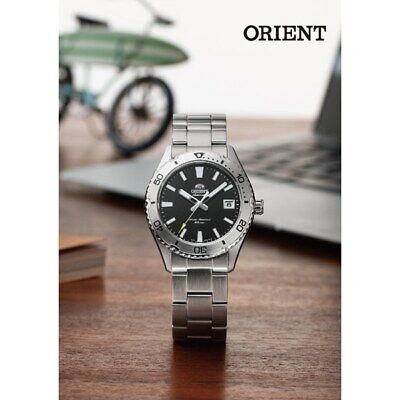 Pre-owned Orient Mako Sports Rn-ac0q01b Black Dial Automatic Mechanical Diver Men Watch