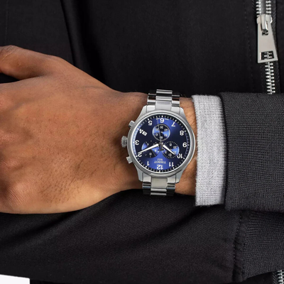 Pre-owned Tissot T116.617.11.047.01 Chrono Xl 45mm Blue Dial Quartz (fedex 2 Day)