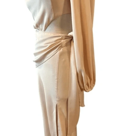 Pre-owned Misha Collection X Revolve Maryan Dress In Pink Rose Cloud Cut Out Faux Wrap