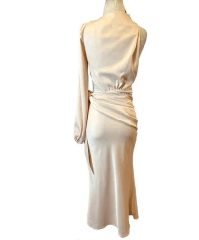 Pre-owned Misha Collection X Revolve Maryan Dress In Pink Rose Cloud Cut Out Faux Wrap