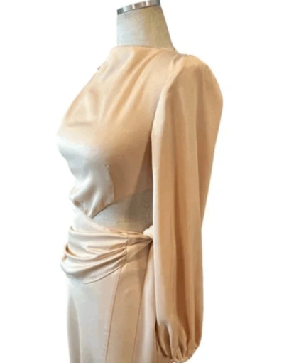 Pre-owned Misha Collection X Revolve Maryan Dress In Pink Rose Cloud Cut Out Faux Wrap
