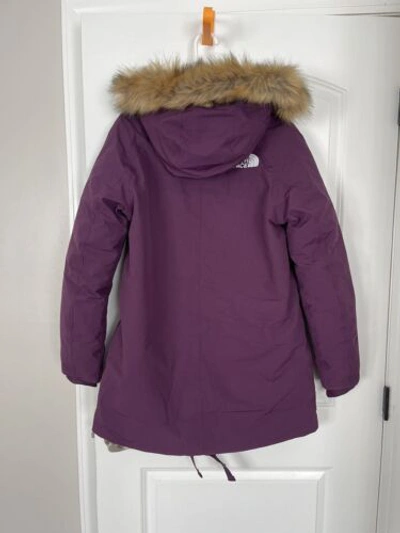 Pre-owned The North Face Outer Boroughs Parka Coat Women Size M Blackberry In Purple