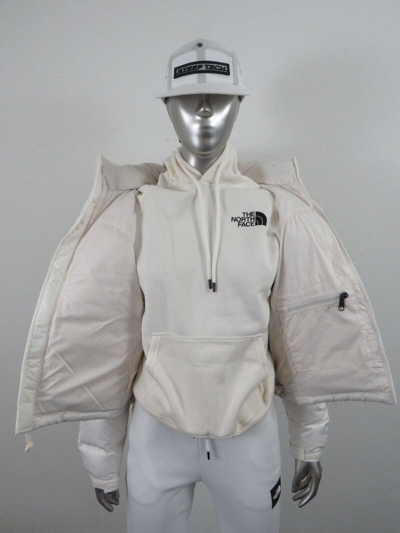 Pre-owned The North Face Womens  Retro Nuptse 2000 Short Crop 700-down Jacket - White