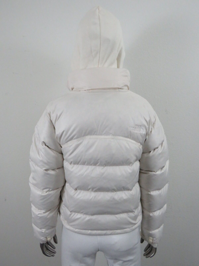 Pre-owned The North Face Womens  Retro Nuptse 2000 Short Crop 700-down Jacket - White