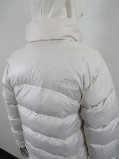 Pre-owned The North Face Womens  Retro Nuptse 2000 Short Crop 700-down Jacket - White