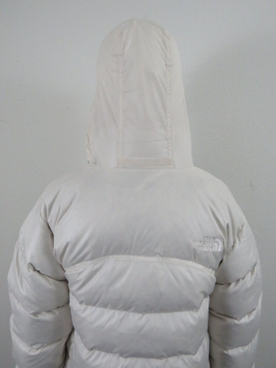 Pre-owned The North Face Womens  Retro Nuptse 2000 Short Crop 700-down Jacket - White