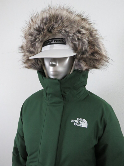 Pre-owned The North Face Womens  Arctic Parka Down Waterproof Warm Winter Jacket - Pine In Pine Needle Green / Tnf White Logo