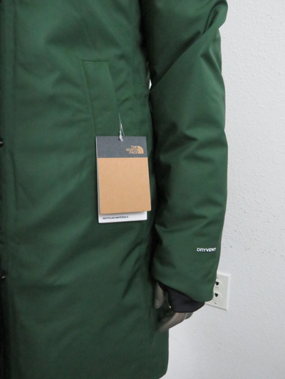 Pre-owned The North Face Womens  Arctic Parka Down Waterproof Warm Winter Jacket - Pine In Pine Needle Green / Tnf White Logo