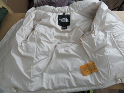 Pre-owned The North Face Womens  Retro Nuptse 2000 Short Crop 700-down Jacket - White