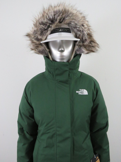 Pre-owned The North Face Womens  Arctic Parka Down Waterproof Warm Winter Jacket - Pine In Pine Needle Green / Tnf White Logo