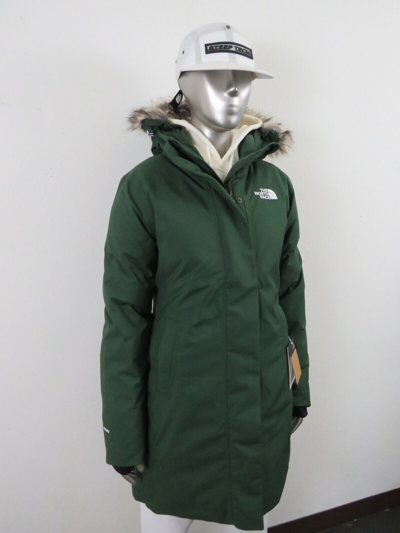 Pre-owned The North Face Womens  Arctic Parka Down Waterproof Warm Winter Jacket - Pine In Pine Needle Green / Tnf White Logo