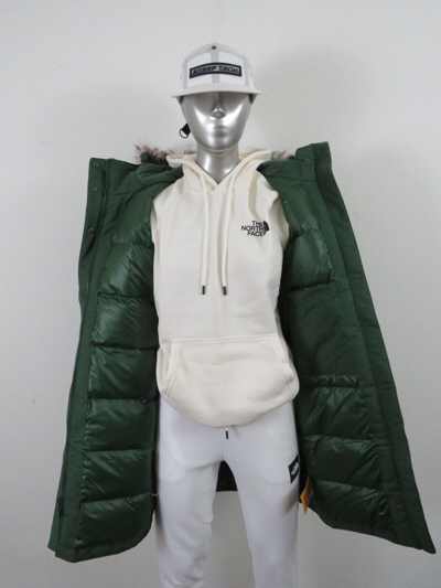 Pre-owned The North Face Womens  Arctic Parka Down Waterproof Warm Winter Jacket - Pine In Pine Needle Green / Tnf White Logo
