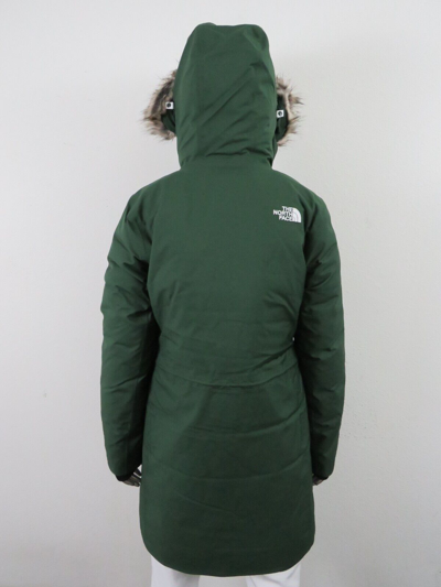 Pre-owned The North Face Womens  Arctic Parka Down Waterproof Warm Winter Jacket - Pine In Pine Needle Green / Tnf White Logo