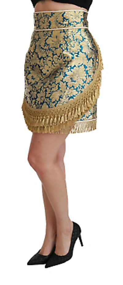 Pre-owned Dolce & Gabbana Elevate Your Wardrobe With Our Exquisite Gold Skirt