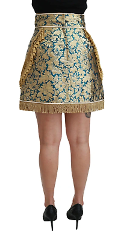 Pre-owned Dolce & Gabbana Elevate Your Wardrobe With Our Exquisite Gold Skirt