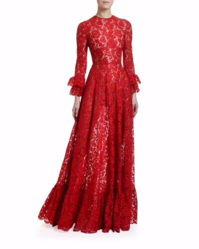 Pre-owned Handmade Custom Made To Order A-line Lace Wedding Evening Gown Dress Plus 1x-10x Y888 In Red