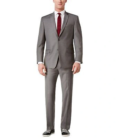 Pre-owned Marc New York Marc York Mens Andrew Marc Two Button Formal Suit In Gray