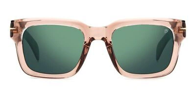 Pre-owned David Beckham Db 7100/s Pinked Striped Brown/green 52/21/145 Men Sunglasses