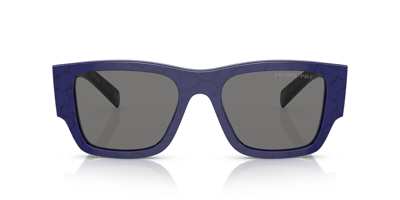 Pre-owned Prada Pr 10zs 18d5z1 Baltic Marble Dark Grey Men Polarized Sunglasses Authentic In Gray