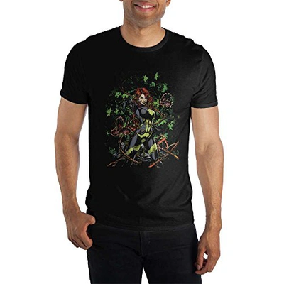 Pre-owned Bioworld Poison Ivy Tangled Women's Junior's T-shirt - Official Dc Comics Tee In Black