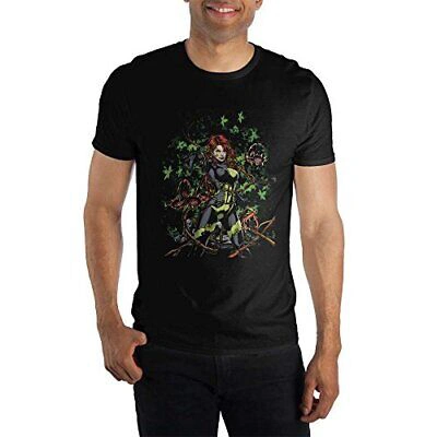 Pre-owned Bioworld Poison Ivy Tangled Women's Junior's T-shirt - Official Dc Comics Tee In Black