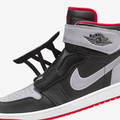 Pre-owned Nike Air Jordan 1 High Hi Flyease "black/cement Grey/white/fire Red" Men's Shoes