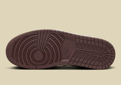 Pre-owned Nike Air Jordan 1 Mid "velvet Brown/sanddrift/metallic Gold/earth" Men's Shoe
