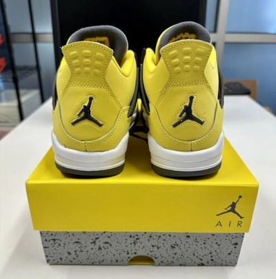Pre-owned Jordan Nike Air  4 Retro "lightning" 2021 Tour Yellow Kids Brand 408452-700