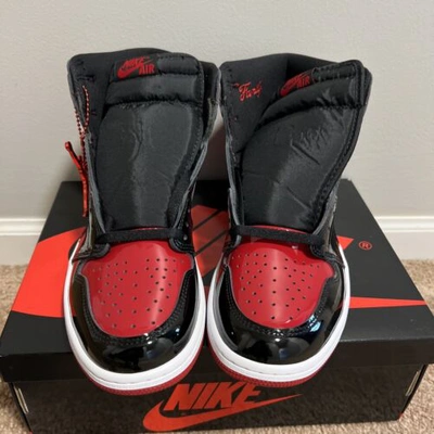 Pre-owned Jordan Size 8.5 -  1 Retro Og High Patent Bred In Red
