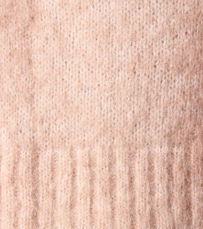 Shop Acne Studios Raya Mohair And Wool-blend Sweater In Piek Melaege