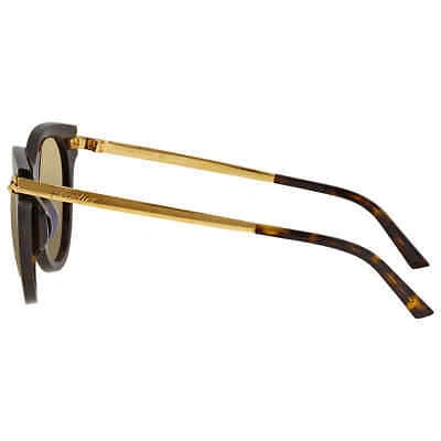 Pre-owned Cartier Gold Cat Eye Ladies Sunglasses Ct0024sa 002 52 Ct0024sa 002 52