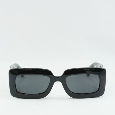 Pre-owned Gucci Gg0811s 001 Black/grey 53-21-145 Sunglasses In Gray