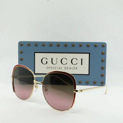 Pre-owned Gucci Gg0400s 003 Gold/multicolor 58-18-140 Sunglasses