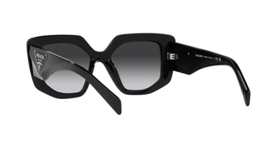 Pre-owned Prada Pr 14zsf 1ab09s Black-grey Gradient Women's Sunglasses Authentic 52mm In Gray