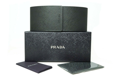 Pre-owned Prada Pr 14zsf 1ab09s Black-grey Gradient Women's Sunglasses Authentic 52mm In Gray