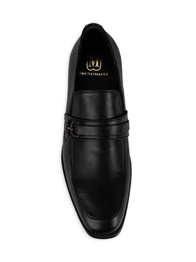 Pre-owned Bruno Magli Pedro Black Men's Leather Loafer Pedro Size 9 Retail $395.00