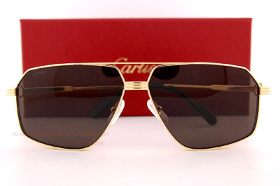 Pre-owned Cartier Brand  Sunglasses Ct 0270/s-001 Gold/gray For Men