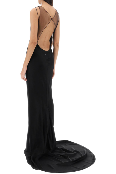 Shop Maison Margiela Maxi Mermaid Dress In Black (black)