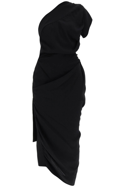 Shop Vivienne Westwood Andalouse Draped One-shoulder Dress In Black (black)