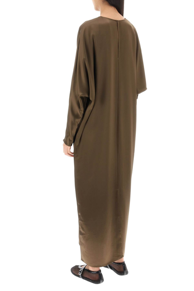 Shop By Malene Birger Odelle Long Dress In Warm Brown (brown)