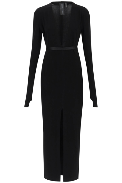 Shop Norma Kamali Maxi Dress In Poly Lycra In Black (black)