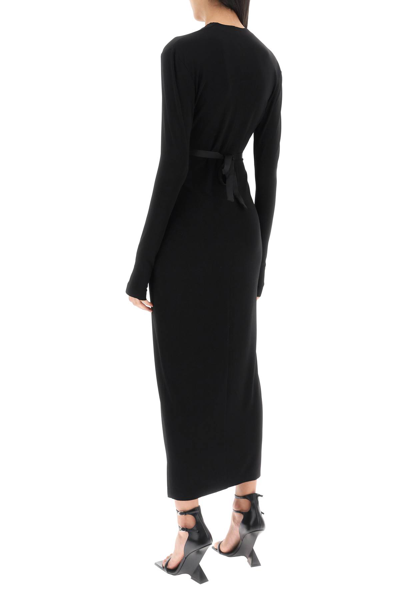 Shop Norma Kamali Maxi Dress In Poly Lycra In Black (black)