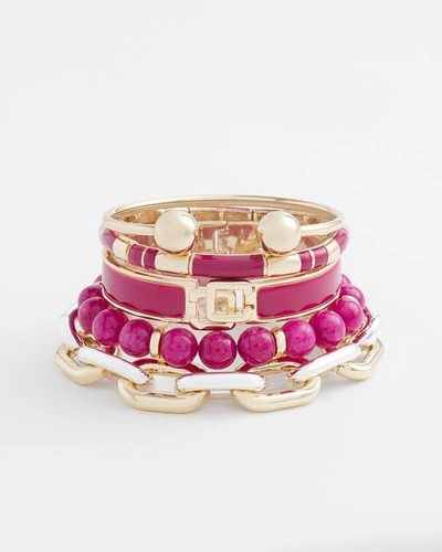 Shop Chico's Magenta Colorblock Stretch Bracelet |  In Magenta Rose
