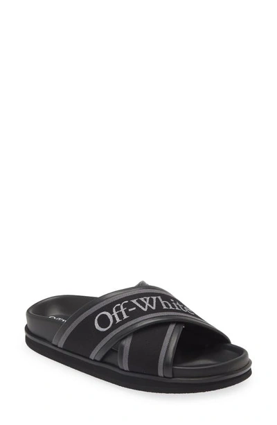 Shop Off-white Cloud Crisscross Slide Sandal In Black