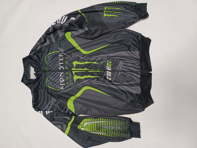 Pre-owned Formula Uno X Racing Monster Energy Biglogo Light Tracking Jacket In Black