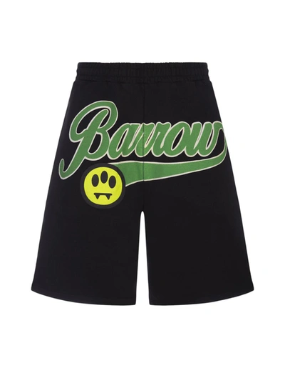 Shop Barrow Bermuda Shorts With Lettering Prints. In Black
