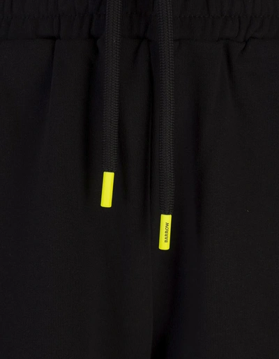 Shop Barrow Bermuda Shorts With Contrast Lettering Logo In Black