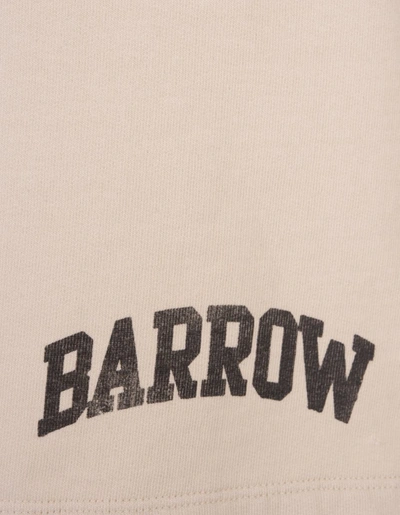 Shop Barrow Tortora Sports Bermuda Shorts With Logo In Brown