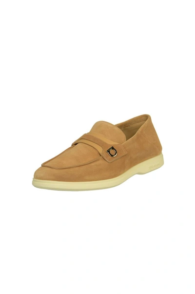 Shop Ferragamo Flat Shoes In Light Camel || Light Camel ||